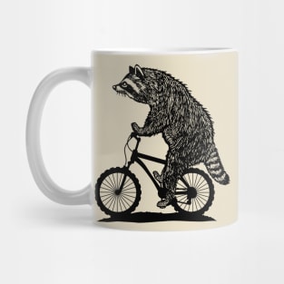 Cycling Raccoon Mug